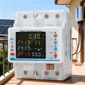 Tuya 3 Phase 100A WiFi Smart Breaker Digital Voltage Protector Energy Meter Power Meter