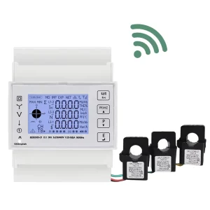 3 Phase kWh Bidirectional Meter With Three KCT16 Current Transformers 230/400VAC WiFi Smart Electric Energy Wattmeter Meter