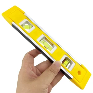 3 Vials Torpedo Spirit Level Mini Aluminum Frame Bubble Level For Construction Decoration Home Diy Measuring Tools