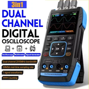 3-in-1 2-channel Digital Oscilloscope Multimeter DDS Signal Generator 50MSa/s Sampling Rate FNIRS1 China Origin