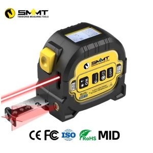 3 in 1 Digital Laser Tape Measure 5m Laser Rangefinder 197FT Tape Level Metric/Imperial and Tape Measure with Level