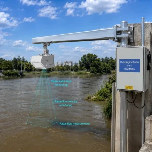 3 in 1 Ecological Drainage Irrigation Canals and Rivers Radar Flow Water Level Speed Radar Flow Meters Sensor
