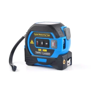 3 in 1 Laser Distance 40M Metric Digital Display ABS 5M 16ft Double Sided Hook End Tape Measure with USB Charge