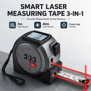 3 in 1 Laser Rangefinder Digital Tape Measure Design for Interior Decoration Space Dimension Measuring Work