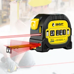 3 in 1 Laser Rangefinder Tape Measure 197ft Laser Measuring Tape & 16ft Tape Measure with Magnet for Pythagorean Area Volume