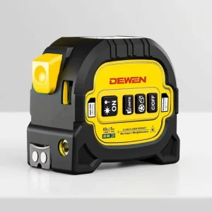 3 in 1 Multifunction Rechargeable Laser Tape Rangefinder LCD Display 60m Range 5m Tape Metric/Inch Double-Sided Auto Lock