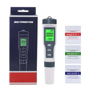 3 in 1 Professional pH TDS Meter Kit Digital Water Quality Tester for Cosmetic Shampoo ChemLab Analysis