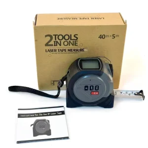 3 in 1 Rechargeable Laser Distance Meter 40m + 5m Tape LCD Display Portable High Accuracy Measuring Tool