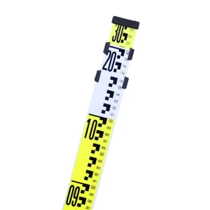 3 meter Thick Wooden Flagship Leveling Staff Extendable Scale Ruler Elevation Measuring Tool with Level