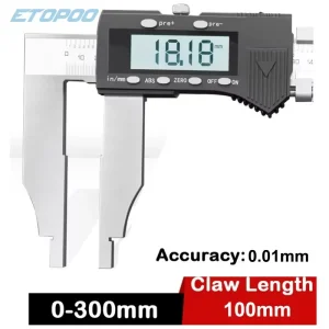 300mm/400mm Stainless Steel Electronic Digital Caliper Measuring Tool Vernier Caliper Unidirectional Claw Length 100mm