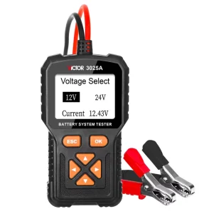 3025A 12V 24V Car Battery Tester Intelligent Battery Tester 12 Volt and 24 Volt Lead acid Batteries