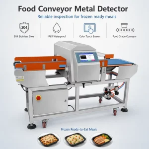304 Stainless Steel Food Conveyor Metal Detector IP65 Waterproof for Frozen Ready to Eat Meals