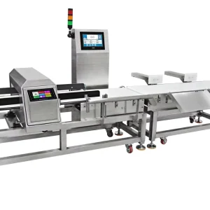 304 Stainless Steel IP54 Rated Checkweigher Industrial Metal Detector Rejector Ethernet Communication for Food Industry