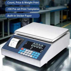 30kg 0.5g Price Computing Scales Digital Printing Scale with Label Printer