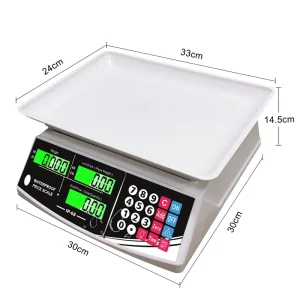 30kg 40kg Digital LED Display Price Computing Bench Scale Waterproof ABS Plastic 1g/2g Accuracy for Seafood OEM ODM