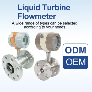 316SSL Flange Turbine Flow Meter Digital LCD Display Liquid Turbine Flow Transmitter for Water Oil Fuel Pipeline Flow Measure