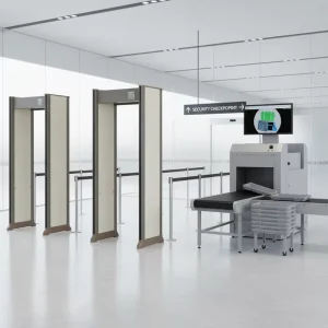 33 Zone Walk Through Industrial ABS Metal Detector Multi Zone Door Frame Body Scanner Wi Fi Strobe Alarm for Airport Security