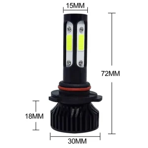 360 Degree Illuminating 4 Sided High Brightness Car LED Headlights 8000 Lumens 36W 12V Universal Fitment