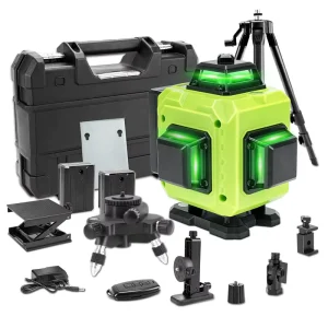 360° Laser Level with Tripod Self Leveling Laser Level with Pulse Mode Green Line Laser for Home DIY Project