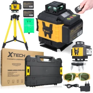 360 degree Laser Level Gauge with 4D Lines and Self leveling Features for Measuring Work