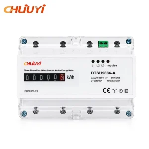 380V Three Phase Electronic Watt Hour Meter (kWh Meter) 3x(5)100A Digital Display Class 1.0 Accuracy