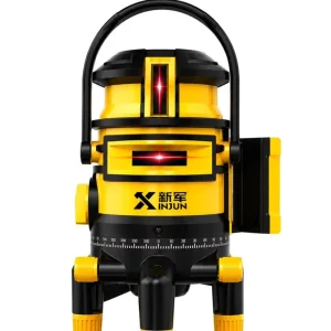 3D 360 Self-Leveling 5-Dot Laser Leveling Device Industrial Grade Nivel Laser with Green Light 0-20m Range Battery-Powered