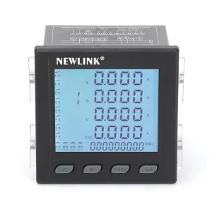 3P3W/3P4W Multifunction Panel Meter Power and Energy Meter Instrument with Single/Three Phase Frequency RS485 Communication