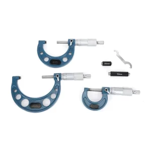 3Pcs Outside Diameter Micrometer Bearing Steel High Accuracy Measurement Tool 0 25mm 25 50mm 50 75mm 0.01 Micrometer