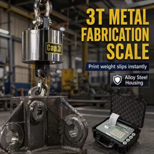 3t Electronic Wireless Hanging Scale with Precision Die Cast Aluminum Indicator and Printer for Factory Production Line Weighing