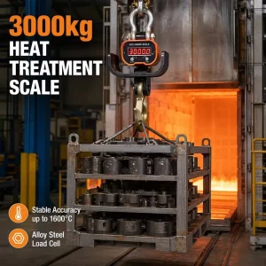 3t Heat Resistant Crane Scale Division Switching Multi Unit Display Voltage Monitor Precision High Temperature Weighing Solution