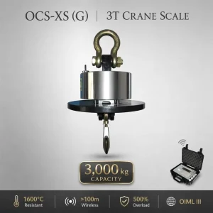 3t Wireless Digital Hanging Crane Scale Mini Printer and RS232 Interface for Foundry Weighing Data Recording and Traceability