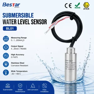 4-20ma Rs485 Water Tank Level Transmitter Stainless Steel 316 Water Level Sensor for Measure Level Water