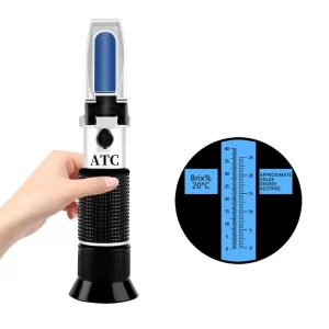 4 in 1 Handheld Engine Fluid Glycol Antifreeze Tester Tool Car Battery Refractometer with Freezing Point Measurement