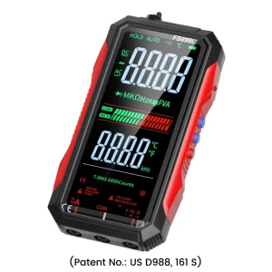 4.8″ Full Colorful LCD Screen Displaying 6000 Counts Auto-ranging Digital Multimeter Multi Tester with Rechargeable Battery