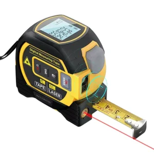 40/60M 3 in 1 Laser Rangefinder Tape Measure Steel Measure Indoor Measuring Instrument Crosshead Tool