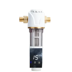 40 Microns Water Pre Filter with Pressure Gauge Water Filter System Auto Self-cleaning Backwash Water Prefilter