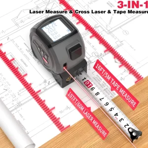 40m High Precision Ruler Laser Rangefinder with Six Modes. Supports Unit Conversion and LED Display Ideal for Complex Scenarios