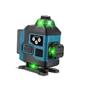 4D 16-Line 360 Self-Leveling Industrial Grade Green Level Rechargeable LED Screen IP54 2mm/10m Construction Measuring Tool