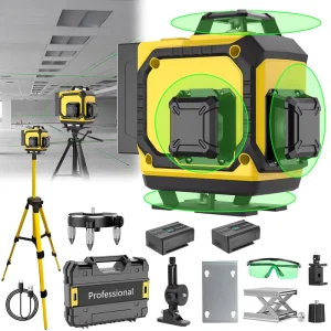 4D 16 Lines Green Laser Level Multifunctional Industrial DIY Grade 360 Drop Shipping Supported US Local Warehouse