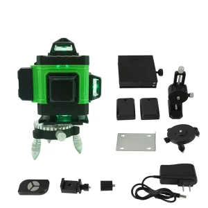 4D 3 Dot Green Laser Level Self Leveling 360 Multi Flooring for Tile DIY Remote