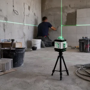 4D Self Leveling 16 Line Green Laser Level Battery Powered LED Measuring Tool for DIY Industrial Construction Home Renovation