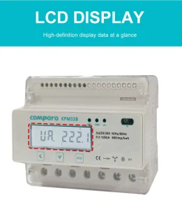 4G Din Rail Smart Three Phase Energy Meter IoT Based Electricity Usage Monitor Power Data Logger ISO9001 Certified LCD RS485