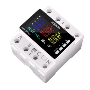 4P 3P4W DIN Rail Energy Meter Delivers 0-5 Class Accuracy With Color Display for Professional Multi Tariff Power Monitoring