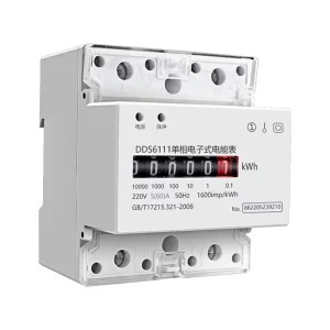 4P Single Phase Electronic Energy Meter DDS6111 220V 5(60)A Din Rail KWh Meter