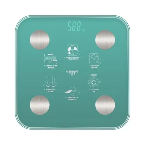 4mm Tempered Glass ABS 180kg BIA Smart BMI Fat Muscle Water Bone 8 User 2xAAA 62x25mm LCD Body Scale