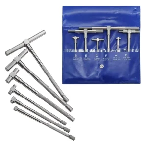 5 16 to 6 Inches 6 Pcs Telescoping Two Point Internal Gage Set Range Micrometer Precision T Bore Hole Inside Gauge