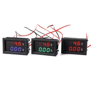 5-Wire Current Voltage Meter 100V-10/50/100A Digital LED Red Green Red Blue Dual Color