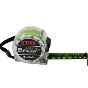 5 meter Self winding Stainless Steel Tape Measure Drop Resistant Fluorescent Industrial Grade Metric Imperial Inches