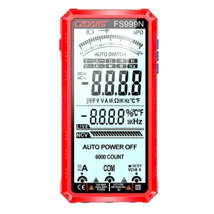 5.0” Super Large Full Screen Display With Backlight Strong Function NCV LIVE Line Test Smart Digital Multimeter