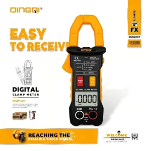 50060102 True RMS Digital Clamp Meter 600A AC/DC Current Tester with NCV and 4000 Counts for Electrical Maintenance